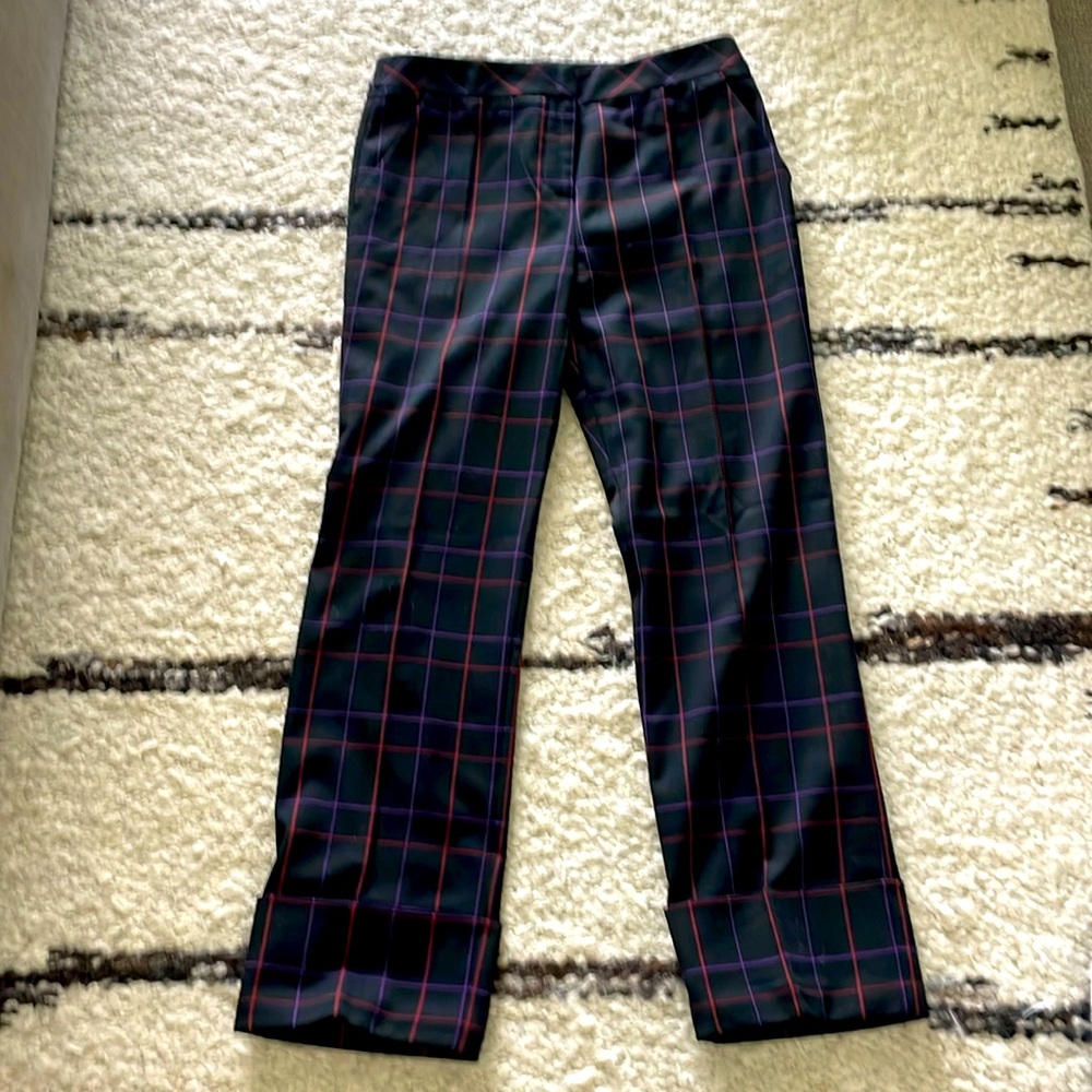 Trina Turk size 2 plaid dress pants